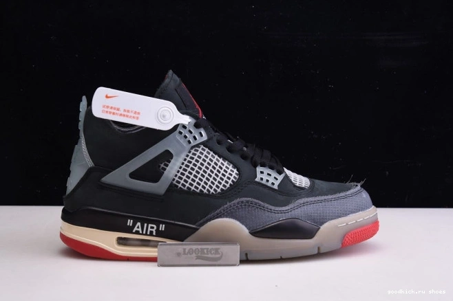 Rep x Off White Bred CV9388-001 4 Retro Air Jordan 0810